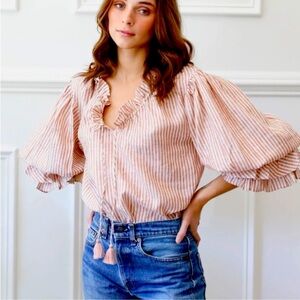 Mille Rose Top in Siena Stripe.